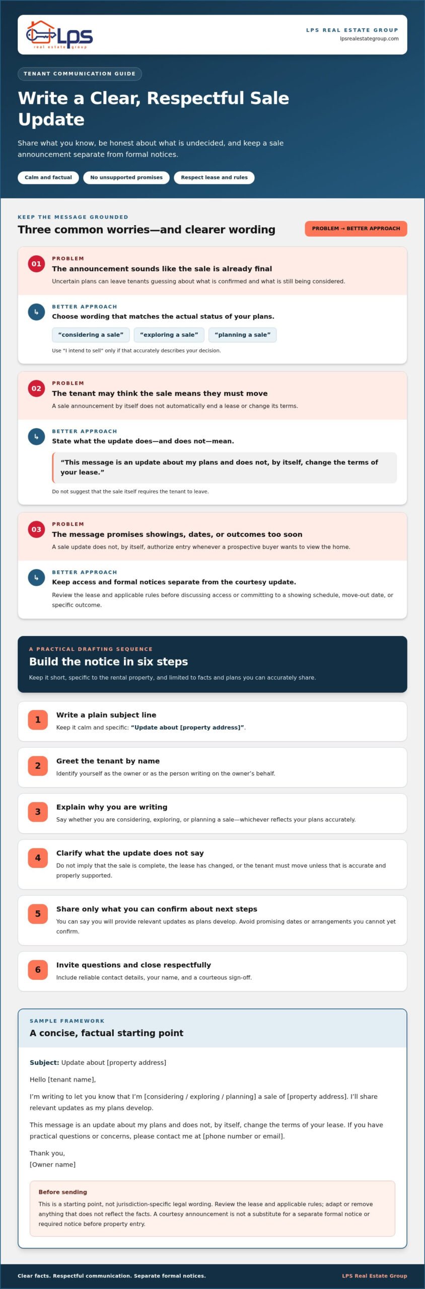 How to Write a Notice of Intent to Sell to Tenants