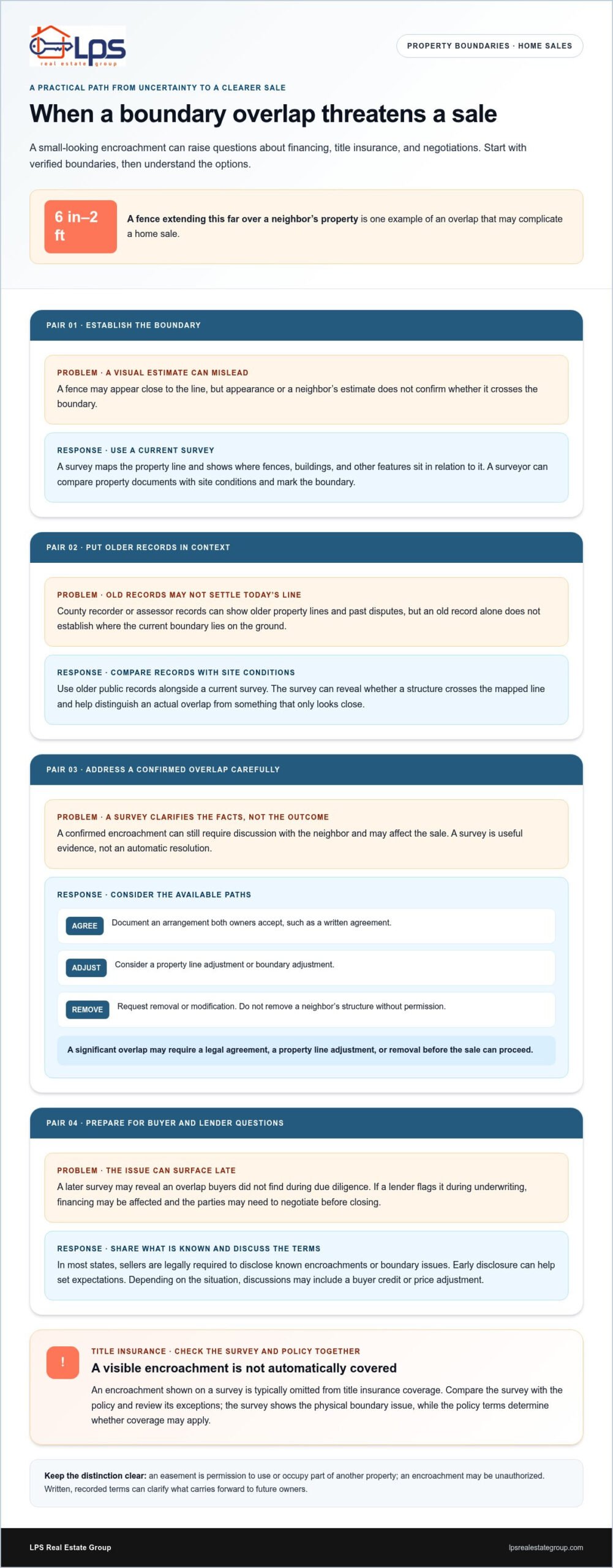 Selling a House With a Property Line Encroachment: Seller Duties and Disclosure